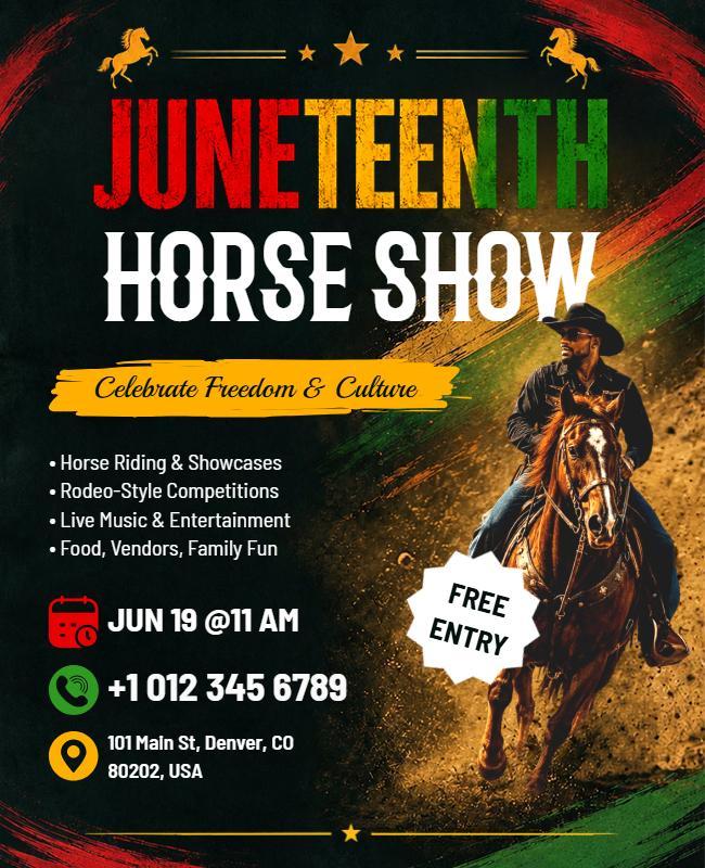 Juneteenth Horse Show Event Flyer Template