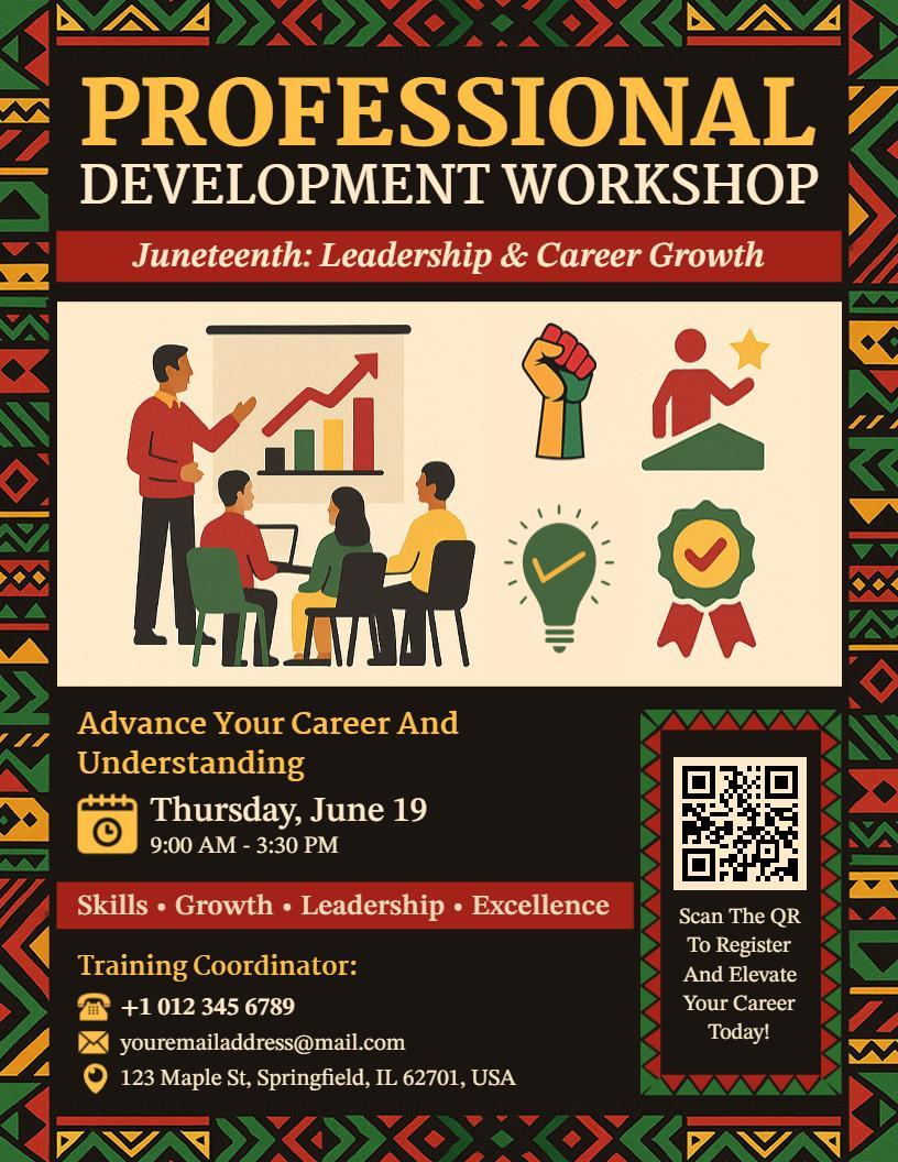 Professional Development Juneteenth Eorkshop Flyer