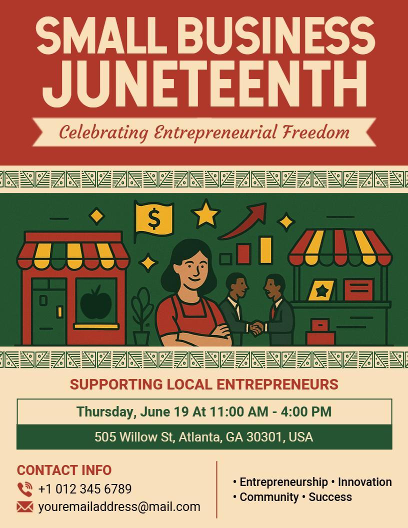 Small Business Association Juneteenth Event Flyer