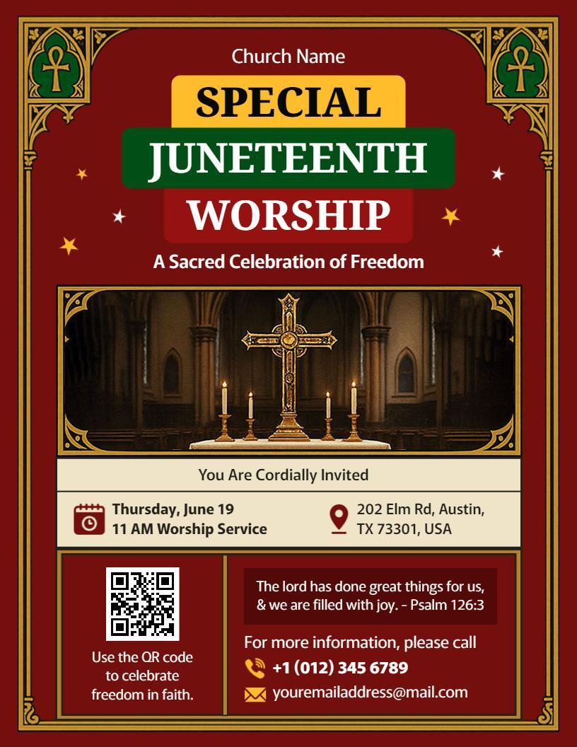 Juneteenth Special Worship Service Flyer