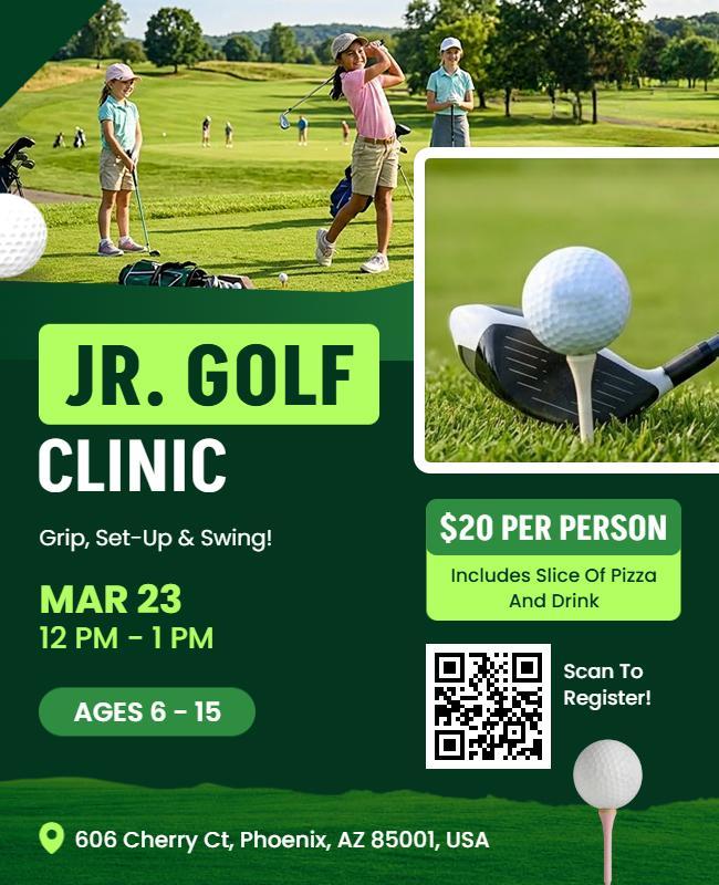 Junior Golf Clinic Flyer Template
