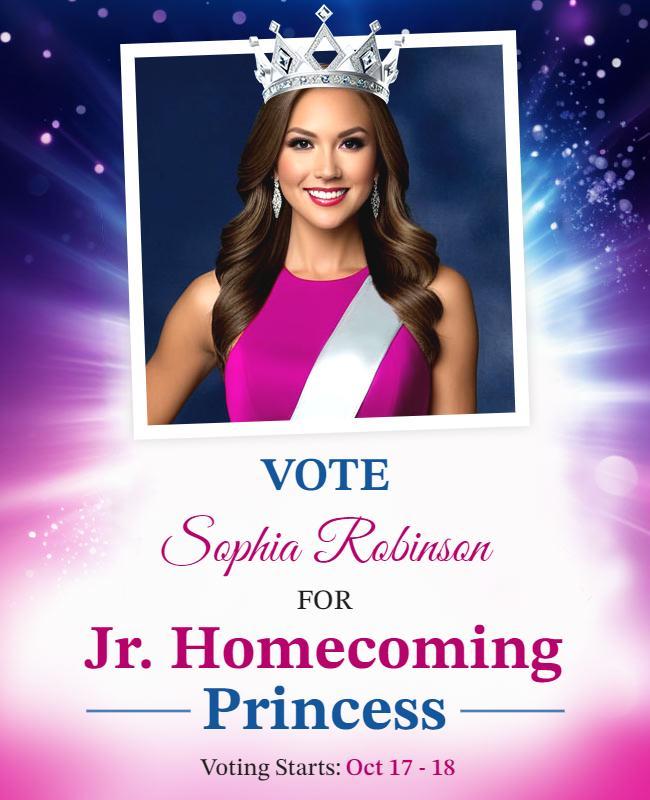 Junior Homecoming Princess Voting Flyer Template