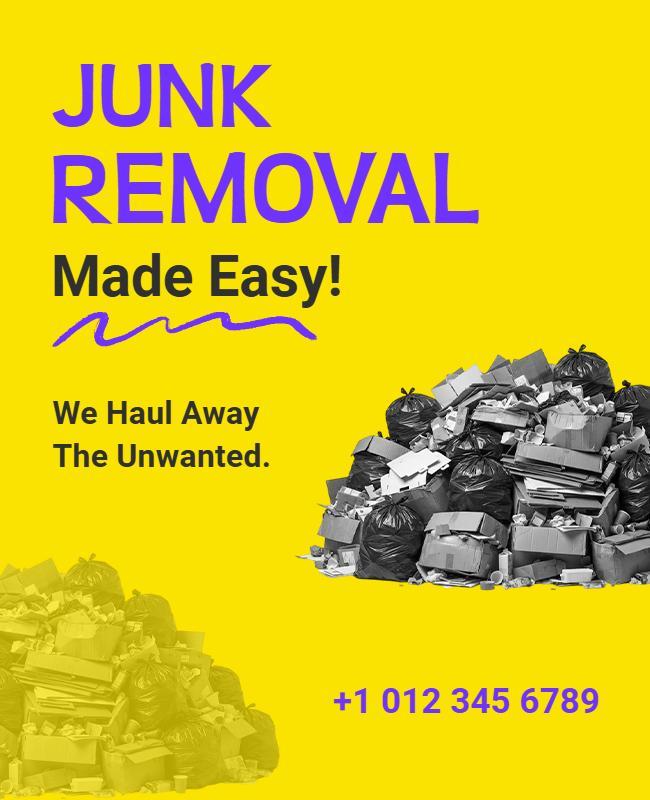 Junk Removal Made Easy Poster Template