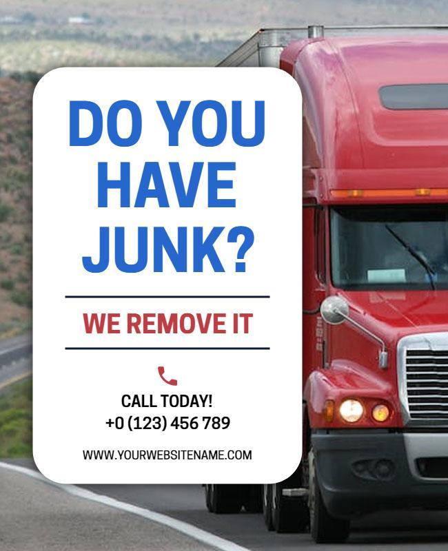 Junk Removal Service Advertisement Flyer Template