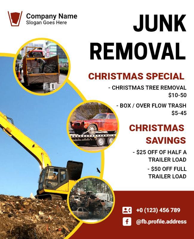 Junk Removal Service Promotion Flyer Template