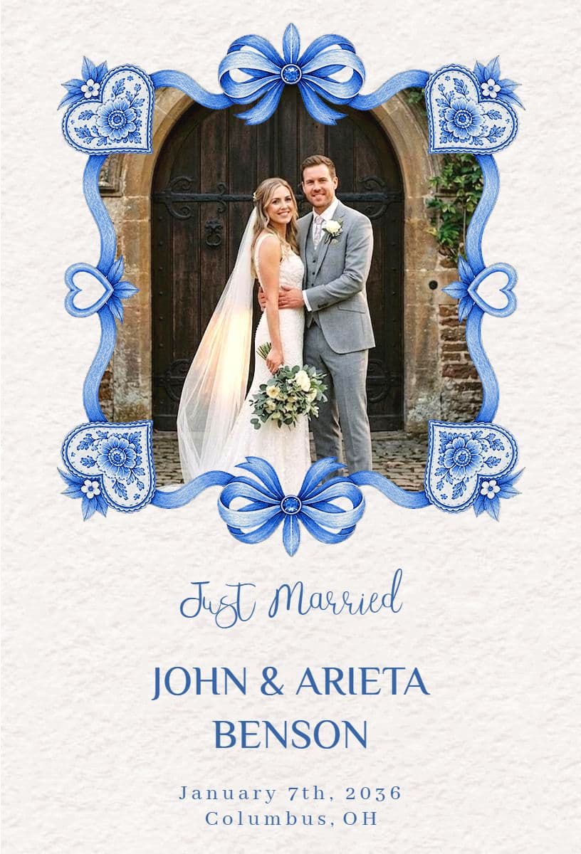 Just Married Wedding Announcement Template