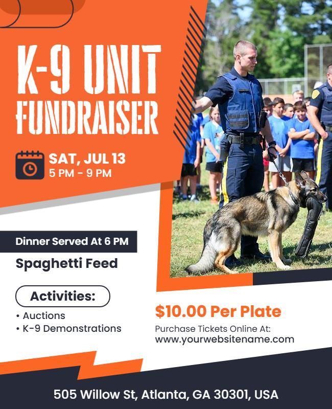 K-9 Unit Fundraiser Event Flyer Template
