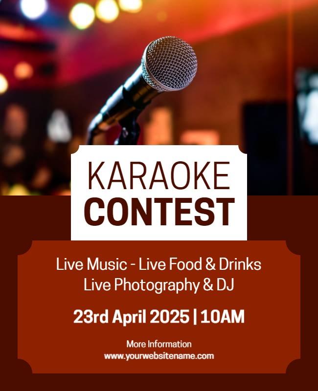 Karaoke Contest Flyer Template