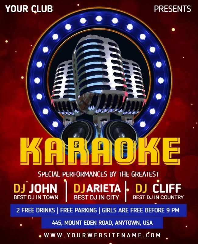 Karaoke Music Flyer Template