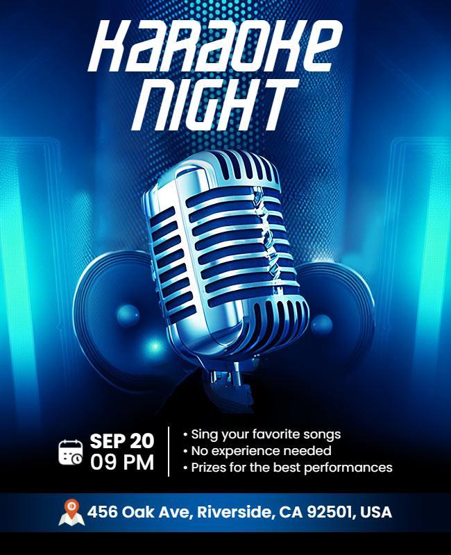 Karaoke Night Event Flyer Template