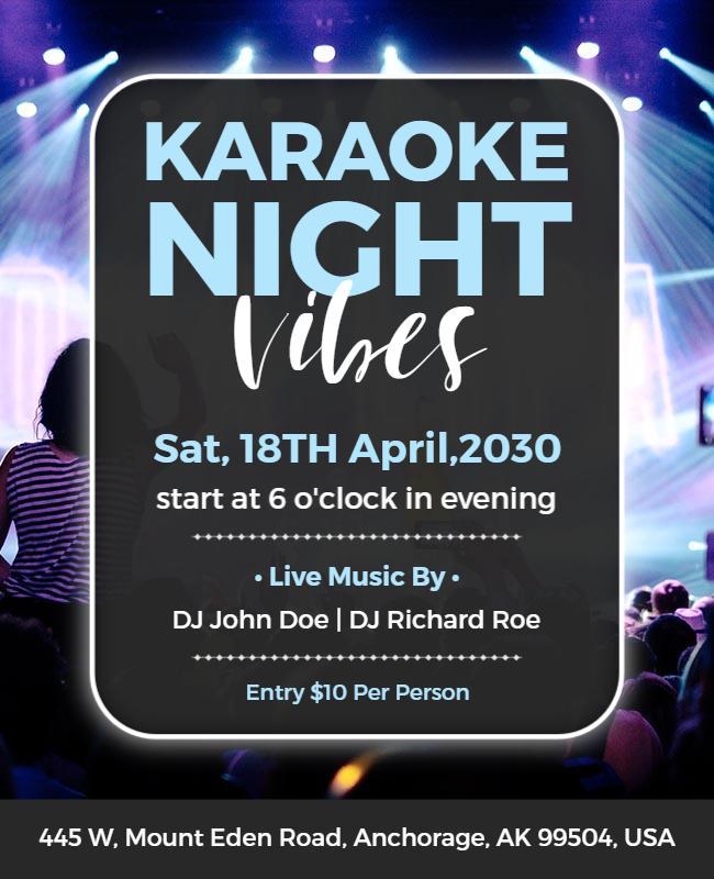 Vibrant Karaoke Night Event Flyer Template