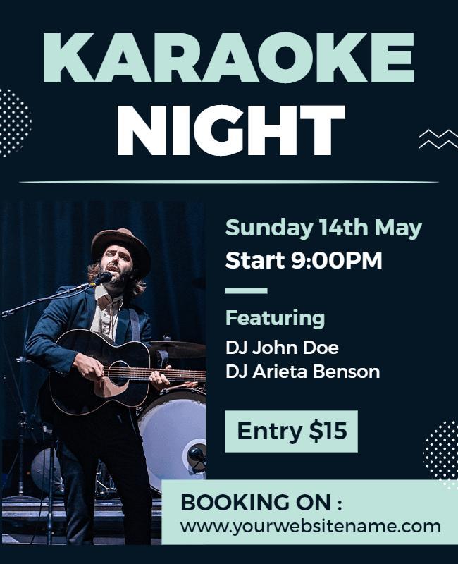 Karaoke Night Music Event Flyer Template