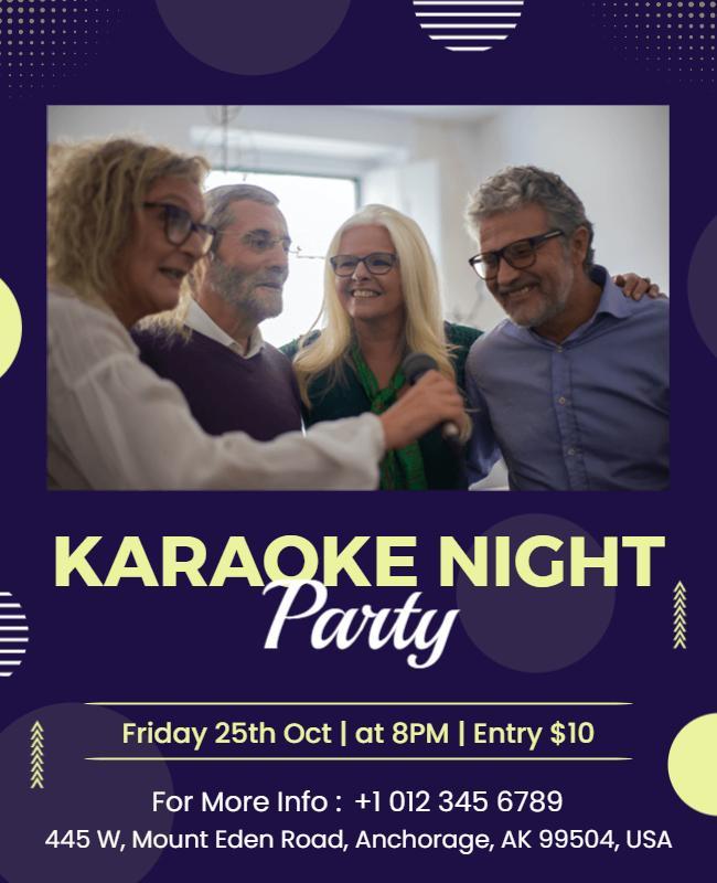 Karaoke Night Party Event Flyer Template