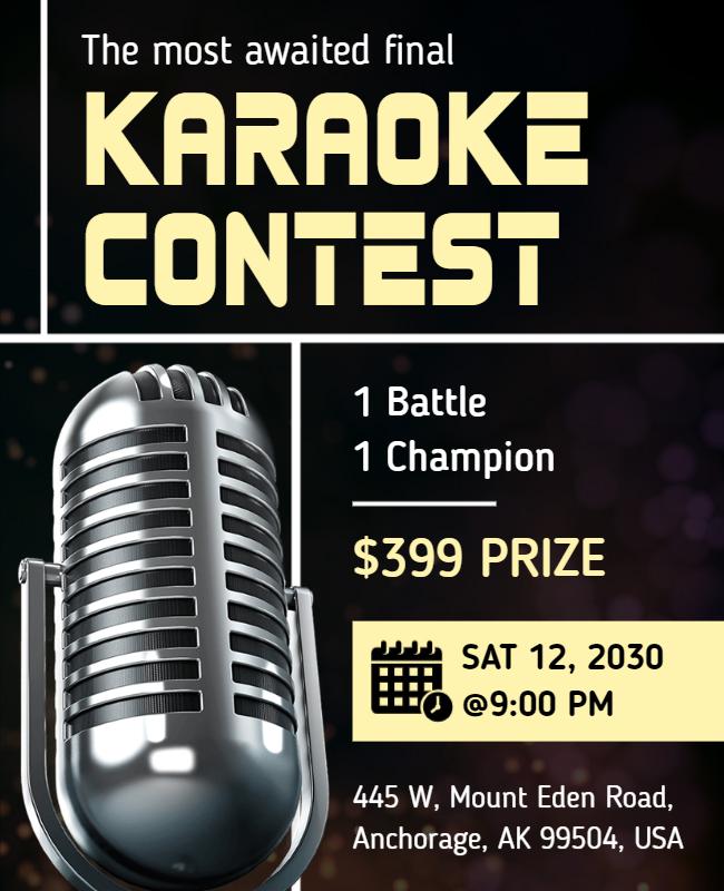 Karaoke Singing Competition Event Flyer Template