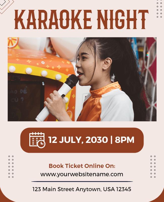 Karaoke Singing Event Flyer Template