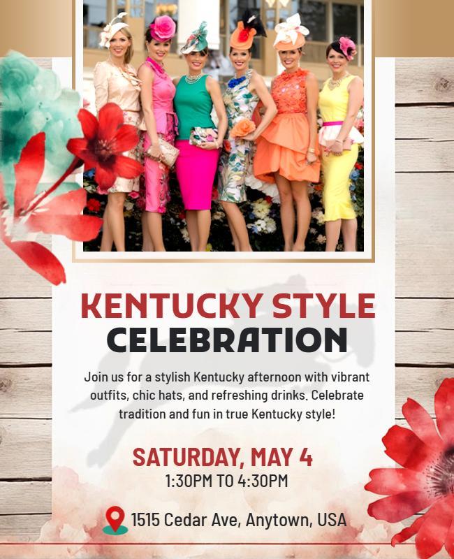 Kentucky Style Celebration Event Flyer Template