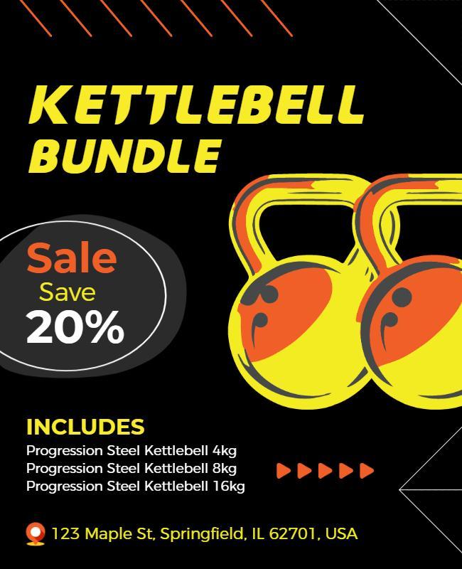 Kettlebell Bundle Promotional Sale Flyer Template