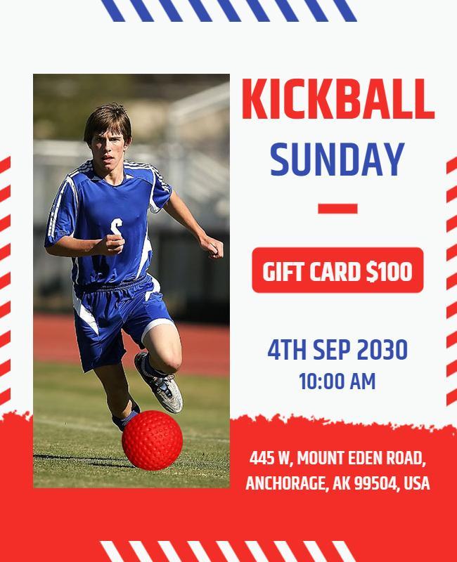 Kickball Tournament Event Flyer Template