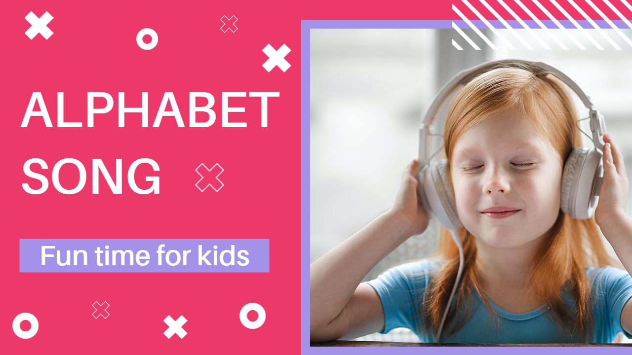 Kids Fun Alphabet Song Music YouTube Thumbnail Template