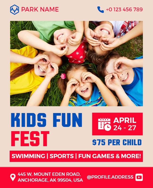 Kids Fun Fest Event Flyer Template