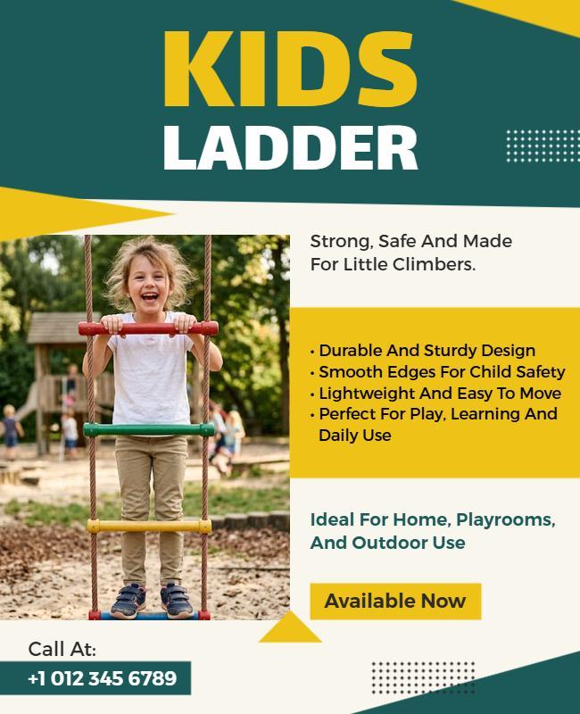 Kids Ladder Equipment Promotion Flyer Template