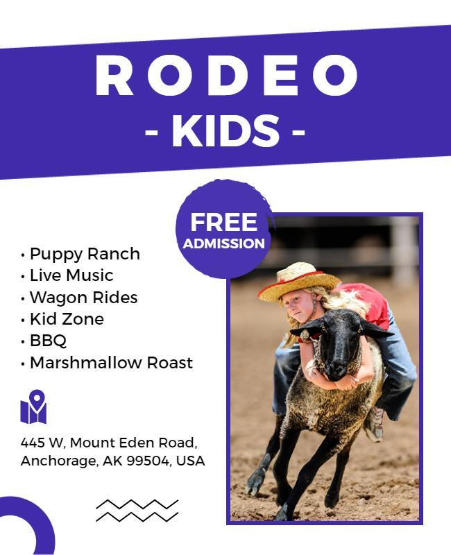 Kids Rodeo Adventure Event Flyer Template