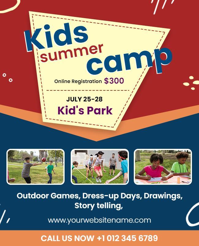 Playful Colorful Kids Summer Camp Flyer Template