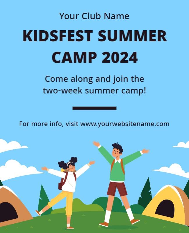 Kids Summer Camp Adventure Flyer Template