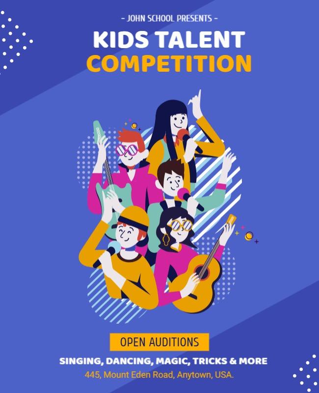 Kids Talent Competition Event Flyer Template