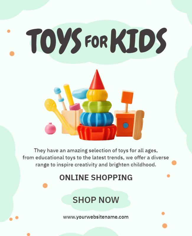 Kids Toy Promotion Online Shopping Flyer Template