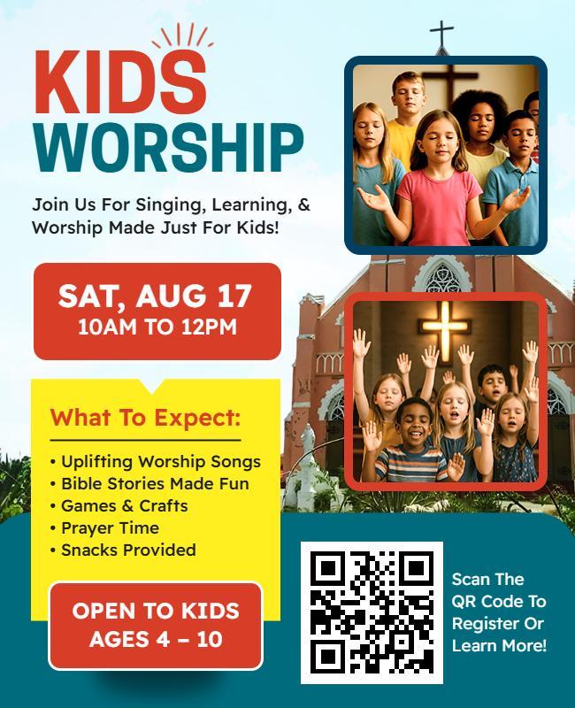 Kids Worship Event Flyer Template