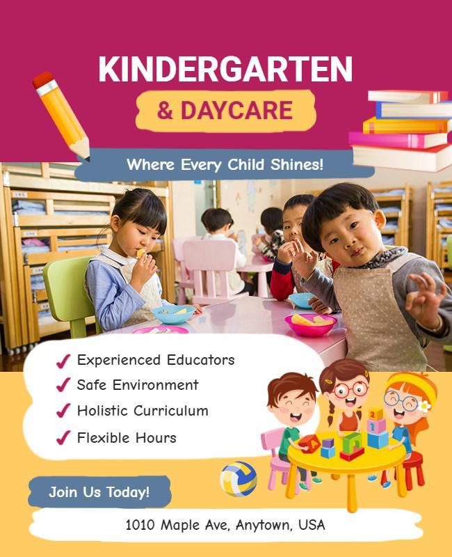 Kindergarten and Daycare Promotional Flyer Template