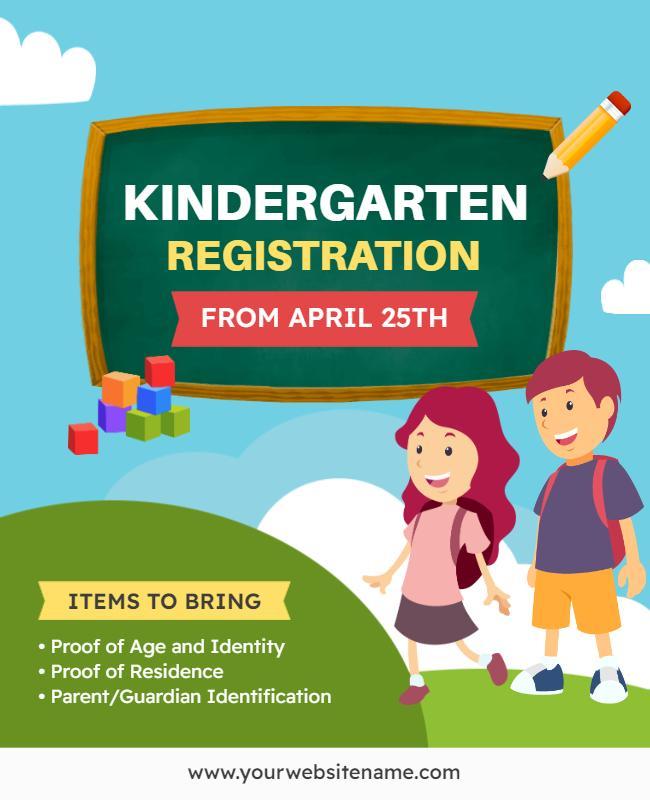 Kindergarten Registration Event Flyer Template