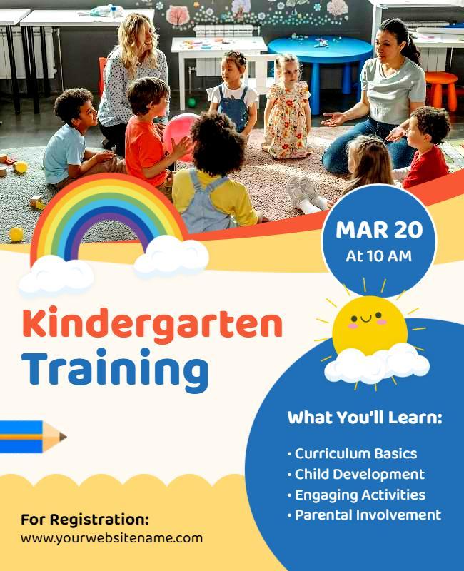 Kindergarten Training Program Flyer Template