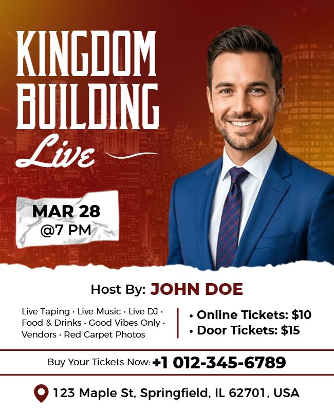 Kingdom Building Event Promotional Flyer Template
