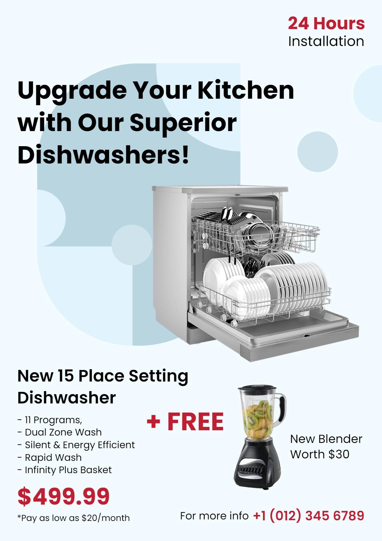 Kitchen Appliance Promotion A4 Flyer Template