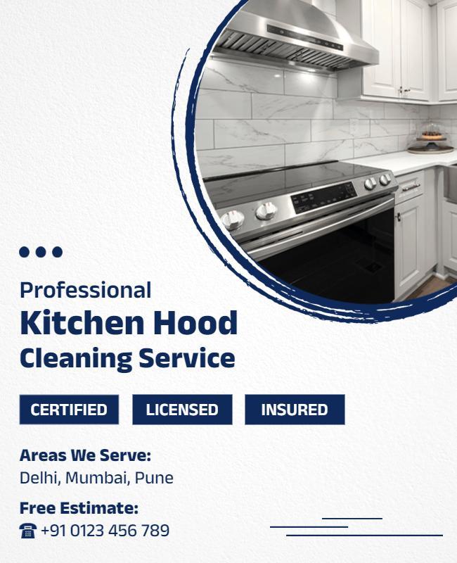 Kitchen Hood Cleaning Service Promotional Flyer Template