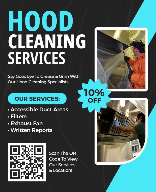 Kitchen Hood Cleaning Services Promotional Flyer Template