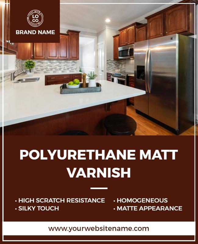 Kitchen Renovation Polyurethane Varnish Flyer Template