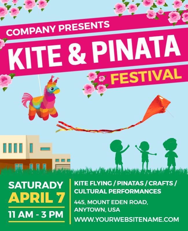 Kite and Pinata Festival Event Flyer Template