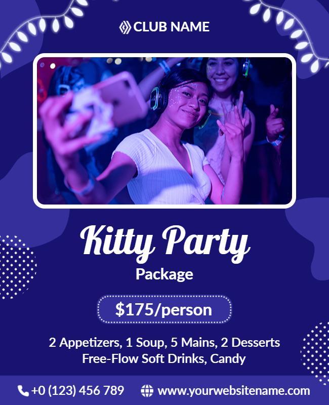 Kitty Party Celebration Package Flyer Template