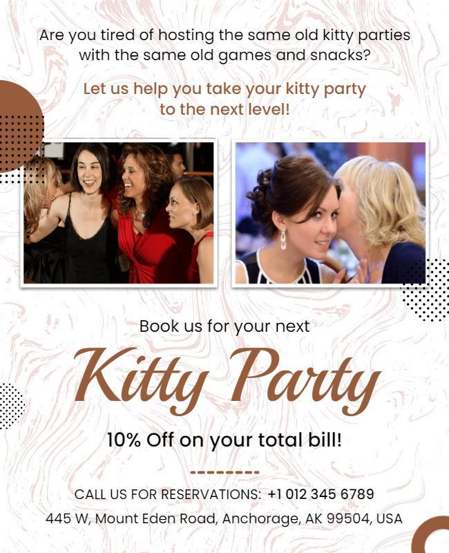 Kitty Party Event Planning Flyer Template