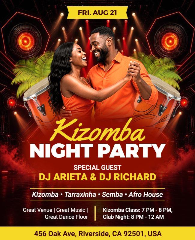 Kizomba Night Dance Party Flyer Template