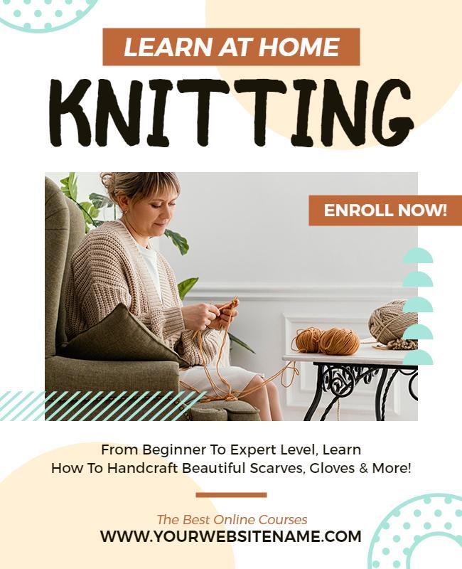 Knitting Class Flyer Template