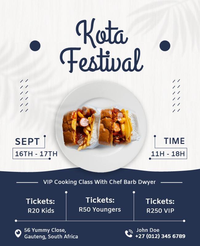 Kota Food Festival Event Flyer Template