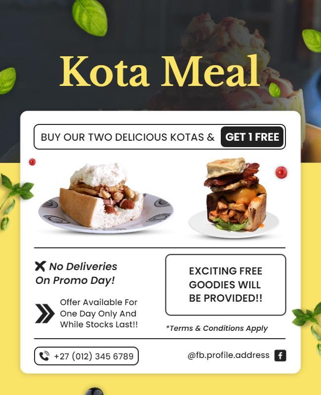 Kota Meal Special Promotion Flyer Template