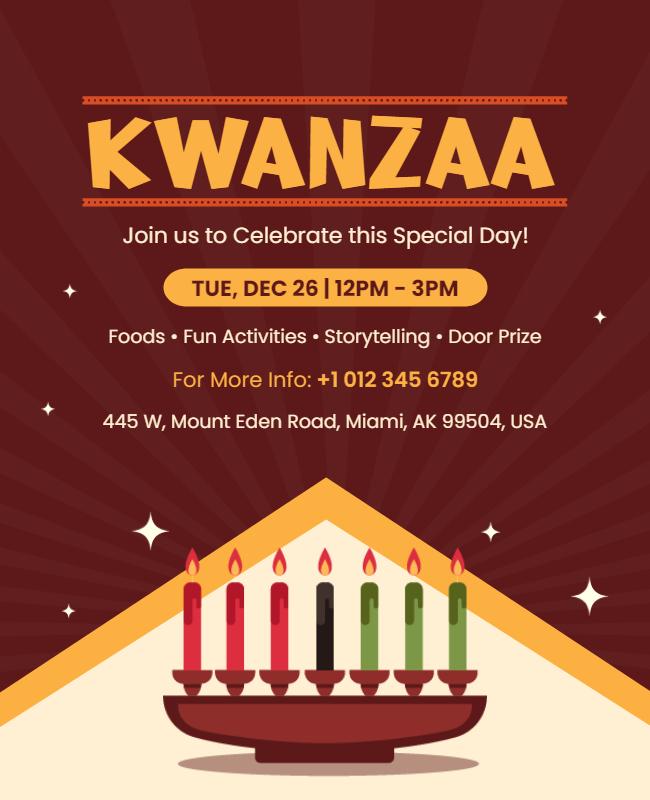 Kwanzaa Celebration Event Flyer Template