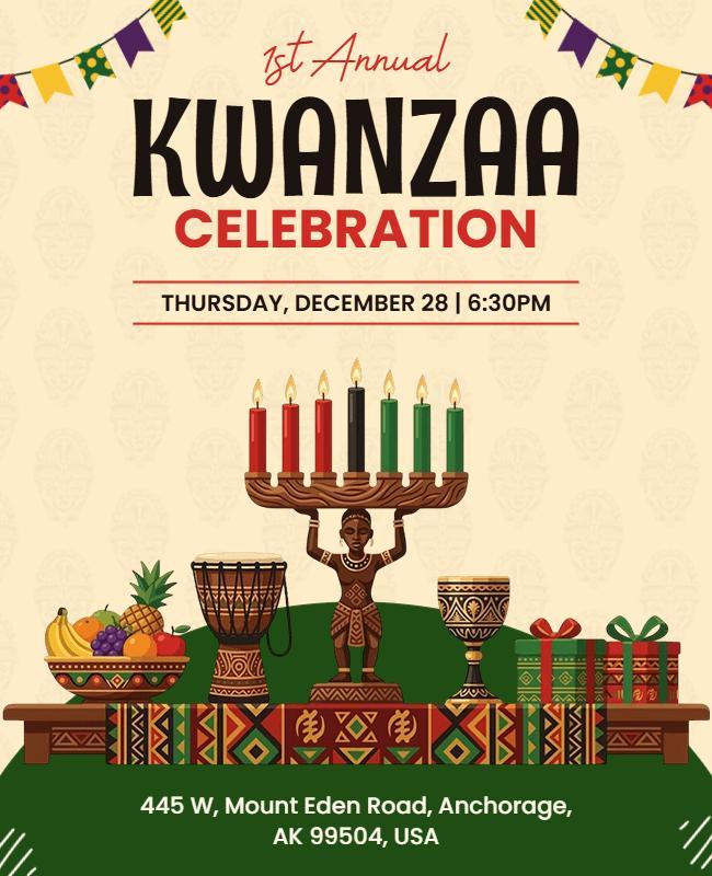 Kwanzaa Celebration Event Poster Template