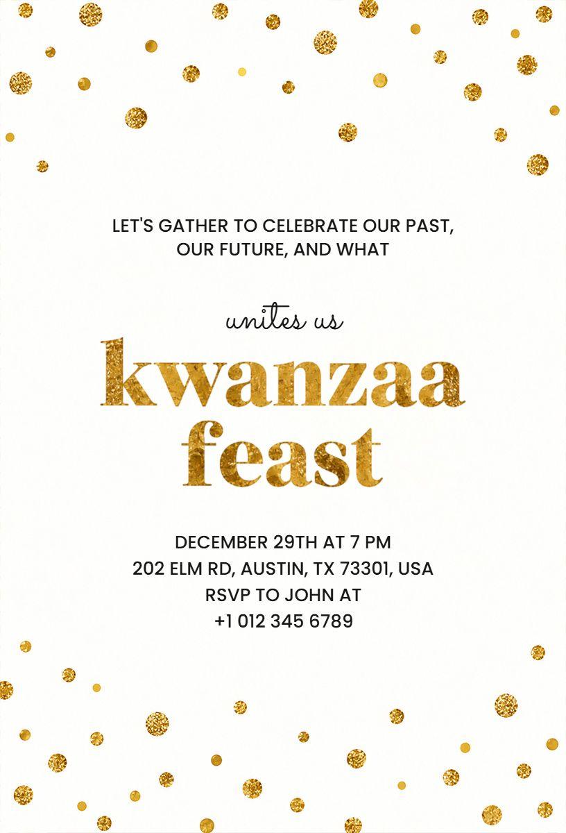 Kwanzaa Feast Celebration Invitation Template