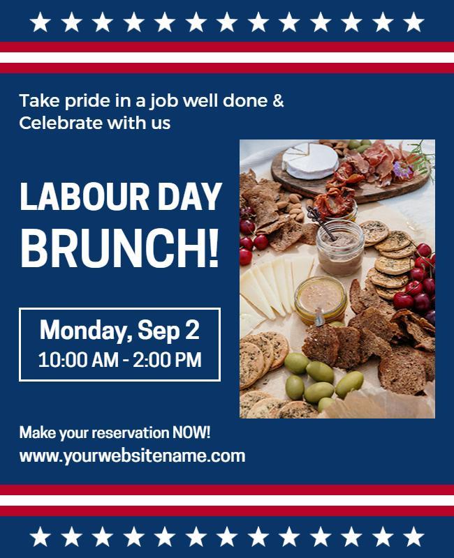 Labor Day Celebration Brunch Flyer Template